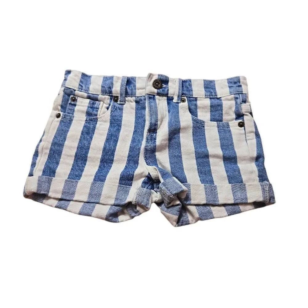 Forever 21 Girls denim stripoed shorts 7